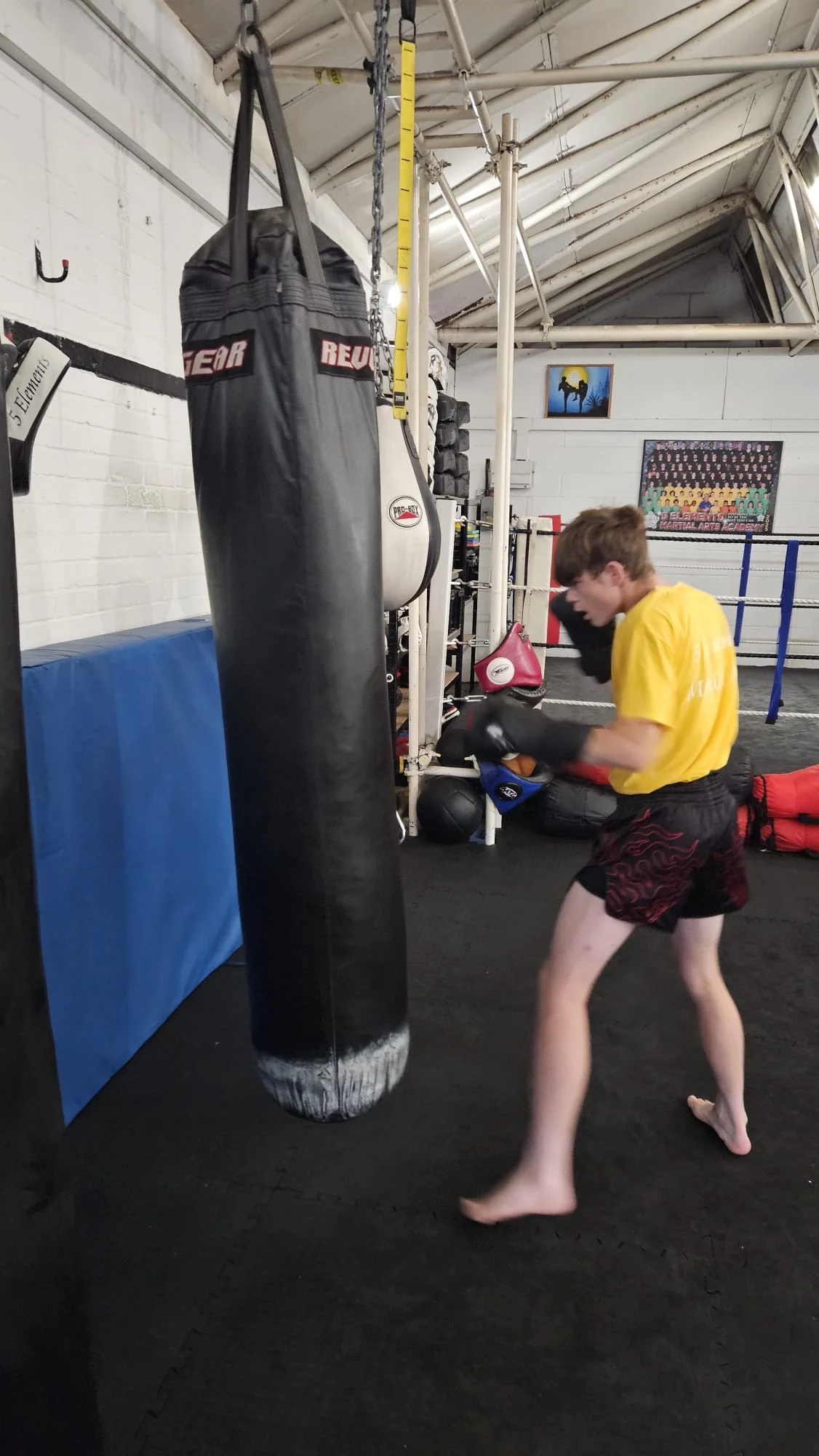 Juniors Boxing class at 5 Elements Martial Arts, Basildon